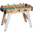 Calcio Balilla 109x77x72 cm Tavolo da Gioco cm con 22 Giocatori Palline e Segnapunti Manuale Rovere e Giallo      