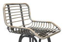 Sgabello Dublin 45x45x102 cm in Ferro Grigio e Verde
