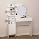 Mobile da Bagno con Specchio 105x35x151 cm in MDF Mup Bianco