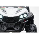 Macchina Elettrica per Bambini Licenza Ufficiale Polar 24V Fuoristrada 2 Posti Bianco