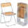 Set 4 Sedie Pieghevoli Salvaspazio 47x48x75 cm in Acciaio e Acrilico Arancione