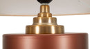 Lampada da Tavolo Rosenthal Ø36,5x56,5 cm in Vetro e Ferro e Tessuto Marrone e Oro      