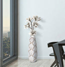 Vaso Panama 18,5x55x18,5 cm in Poliresina Bianco