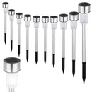 10 Lampade da Giardino ricarica solare Paletti Solari Moderni LED Luce Bianca
