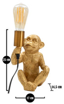 Lampada da Tavolo Monkey 17x14,5x25 cm in Poliresina 