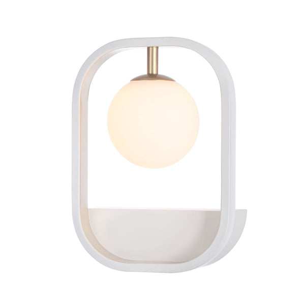 acquista Lampada da parete Modern in Metallo Avola Bianco con Oro