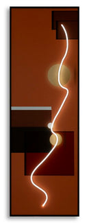 Stampa con LED su Tela Abstract 150x3,5x50 cm in Tela e Plastica e MDF Multicolor      