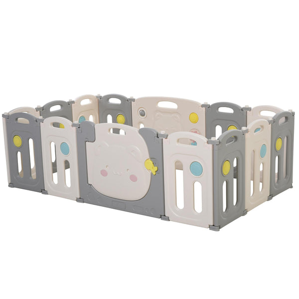 online Box Recinto Attività per Bambini 160x152x62 cm Grigio e Bianco
