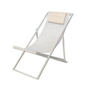 Sdraio Avana 97x52x76 h cm in acciaio Tortora