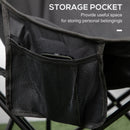 Sedia da Campeggio Pieghevole 61x54x66 cm con Borsa in Tessuto Oxford Nera
