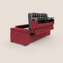 Divano Letto 3 Posti 220x100x95 cm in Tessuto Rosso