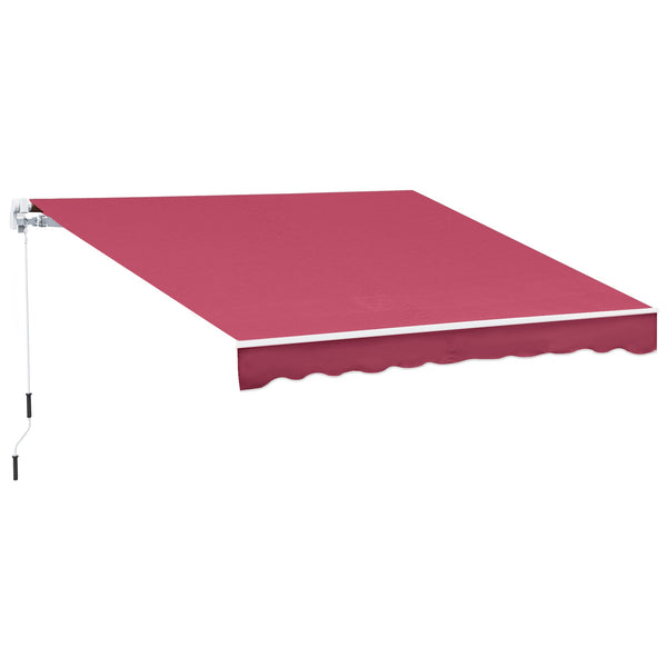Tenda da Sole Avvolgibile a Parete 3x2.5m in Poliestere Rosso Bordeaux acquista