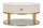Tavolo da Caffe' Montpellier Crema Ø 75x36 cm in Ferro Legno