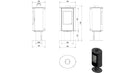 Stufa a Legna 5,5/10,5KW Piastrellata in Acciaio Flig Springfield Plus Nera