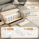 Sedia da Ufficio Ergonomica 78x70x118-126 cm Reclinabile con Poggiapiedi Schienale Alto in Finta Pelle Grigio Chiaro      