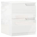 Comodino con Cassetti 40x40x48 cm in Legno Bianco Lucido  