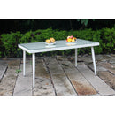 Tavolo da Giardino in Polyrattan Rettangolare 160x90x77cm Adila Melange Grigio