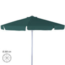 Ombrellone da Giardino in Metallo Ø3m Bertozzi Verde Scuro