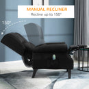 Poltrona Massaggiante e Reclinabile 78x84x101 cm con Funzione Riscaldante Nera