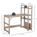 Scrivania da Ufficio Porta PC 120x67x120,5 cm con Libreria in Legno  Rovere
