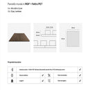 Set 12 Pannelli Decorativi 60x60 cm Motivo a Doghe in MDF e Feltro PET Rivestimento Murale Fonoassorbente Rovere     
