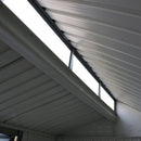 Casetta Box da Giardino 323,3x182,5x230,5 cm in Alluminio Grigio