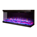 Camino Elettrico da Incasso 66x166x44 cm Effetto Fiamma 1500W Haiti 60 Nero