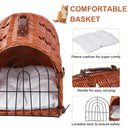 Trasportino in Vimini per Gatti con Cuscino Stile Vintage Marrone Varie Misure