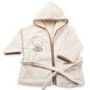 Accappatoio per Neonati 0-6 Mesi 50x30x2 cm in Fibra di Bamboo Naturale Avorio
