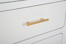 Mobiletto 2 Ante Venus 60x32x133 cm in MDF e Ferro Bianco e Oro      