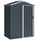 Casetta Box Porta Attrezzi da Giardino 136x87x179 cm Superficie 1.1m² con Porta Scorrevole Bloccabile in Acciaio Grigio