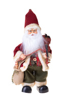 Babbo Natale con violino più Movimento e Musica H40 cm Rosso