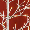 Albero di Natale Artificiale 180 cm 384 Luci LED Bianche per Interni ed Esterni al Coperto Bianco 