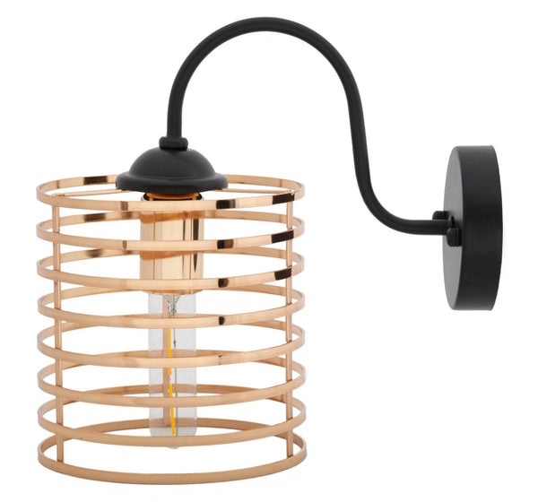 Lampada da Muro Elegant 16x27,5x26 cm in Ferro Nero e Oro online