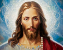 Dipinto su Tela Laccato Jesus con Cornice 72x4x102 cm in Pino e Tela e Plastica      