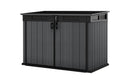Armadio Porta Attrezzi o Bidoni Differenziata 2 Ante e Coperchio Keter Cortina Mega 190,5x109,3x132,5 cm in Evotech+ Grigio