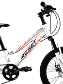 Bicicletta Mountain Bike per Bambini Unisex 20" MTB Phoenix 7V in Acciaio Bianco