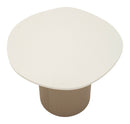 Tavolinetto Frankfurt Marble 46x48x39 cm in Metallo e MDF e Marmo Artificiale Grigio e Bianco      