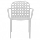 Sedia da Giardino Sharon 58x57,5x82,5 h cm in Polipropilene Bianca