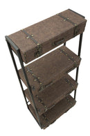 Libreria Travel 86,5x55x181 cm in Ferro e MDF e PU