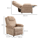 Poltrone Relax Reclinazione Manuale Poggiapiedi Estraibile Beige   