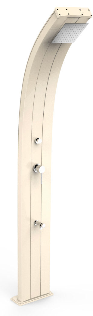 online Doccia Solare da Giardino 40L Miscelatore Temporizzato e Lavapiedi Arkema Dada Champagne Bronze