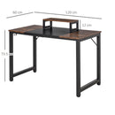 Scrivania da Ufficio 120x60x73,5 cm in Metallo e Truciolare Marrone e Nero