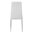 Set 4 Sedie 41x41x96 cm in Similpelle da Interno Bianche