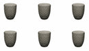 Set 6 Bicchieri Ø8x10 cm in Vetro Villa d'Este Home Tivoli Spiga Neri