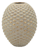 Vaso Pepipas Ball Ø23,5x28,5 cm in Ceramica Grigio e Oro      
