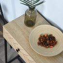 Tavolo Consolle per Ingresso 2 Cassetti 90x35x76 cm in Legno e Metallo 