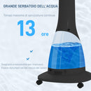 Ventilatore Nebulizzatore da Terra 44,5x38,5x120 cm con Serbatoio 3L 3 Modalità e 3 Velocità Nero      