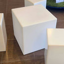 Tavolino Luminoso Solare da Giardino Autoricaricabile 50x50x50 cm in Polietilene Sined Cuby Bianco