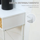 Consolle Moderna per Ingresso e Soggiorno 100x30x75 cm in Metallo Bianco